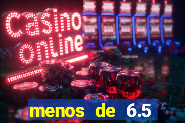 menos de 6.5 escanteios o que significa
